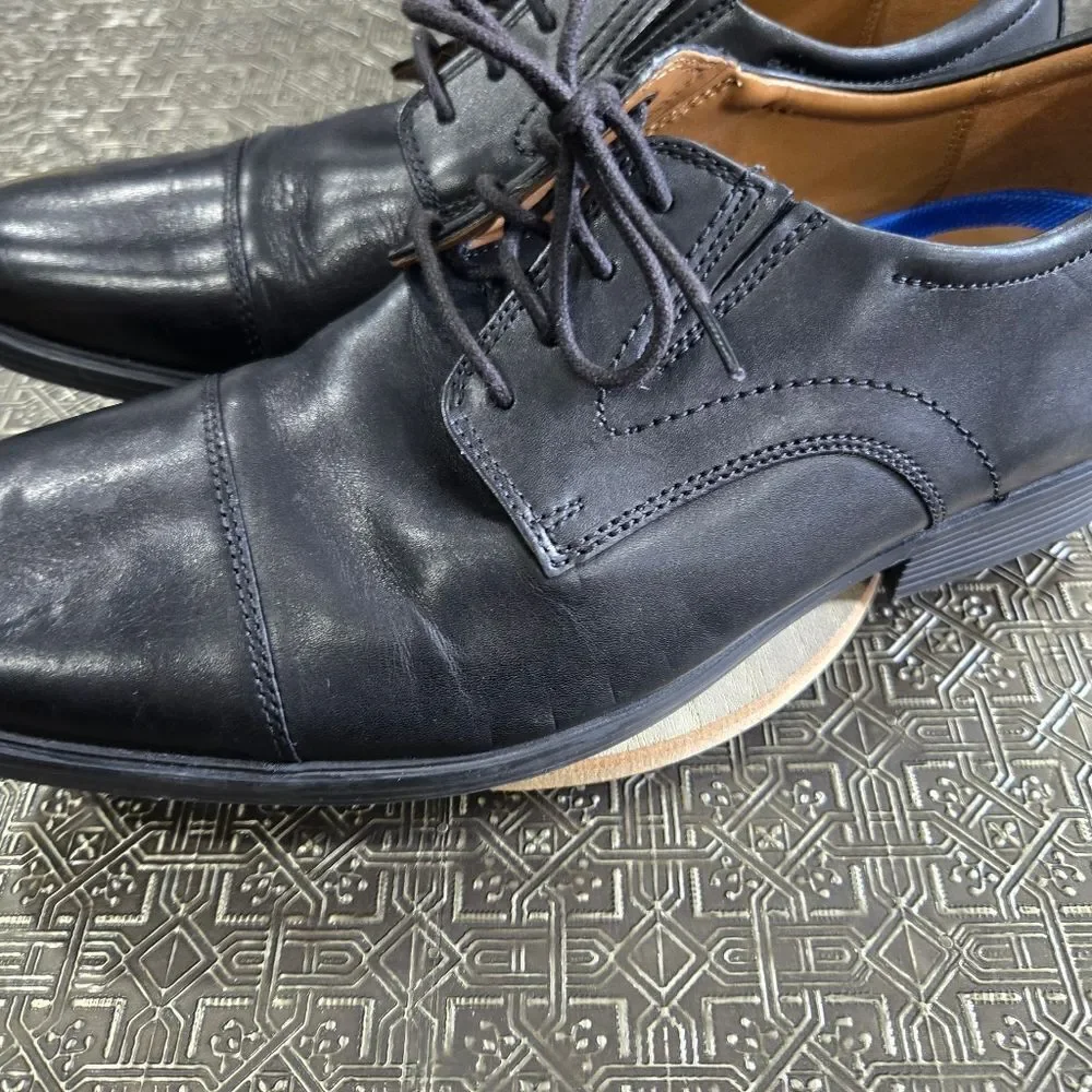 🐢 Clarks Men's Black Whiddon Cap Toe Oxford Size 10.5.